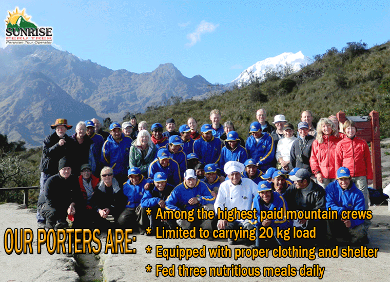 INCA TRAIL TOUR LEADERS & PORTERS